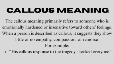 Callous Meaning