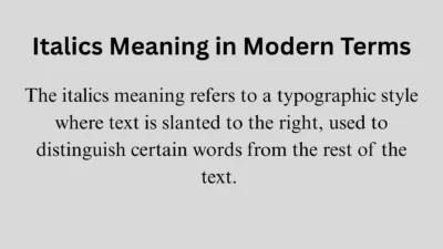 Italics Meaning