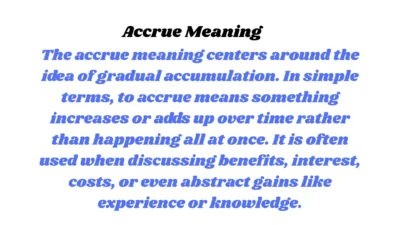 Accrue Meaning