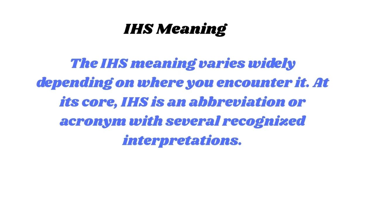 IHS Meaning