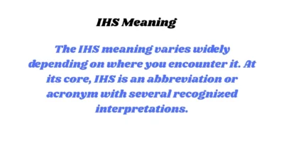 IHS Meaning