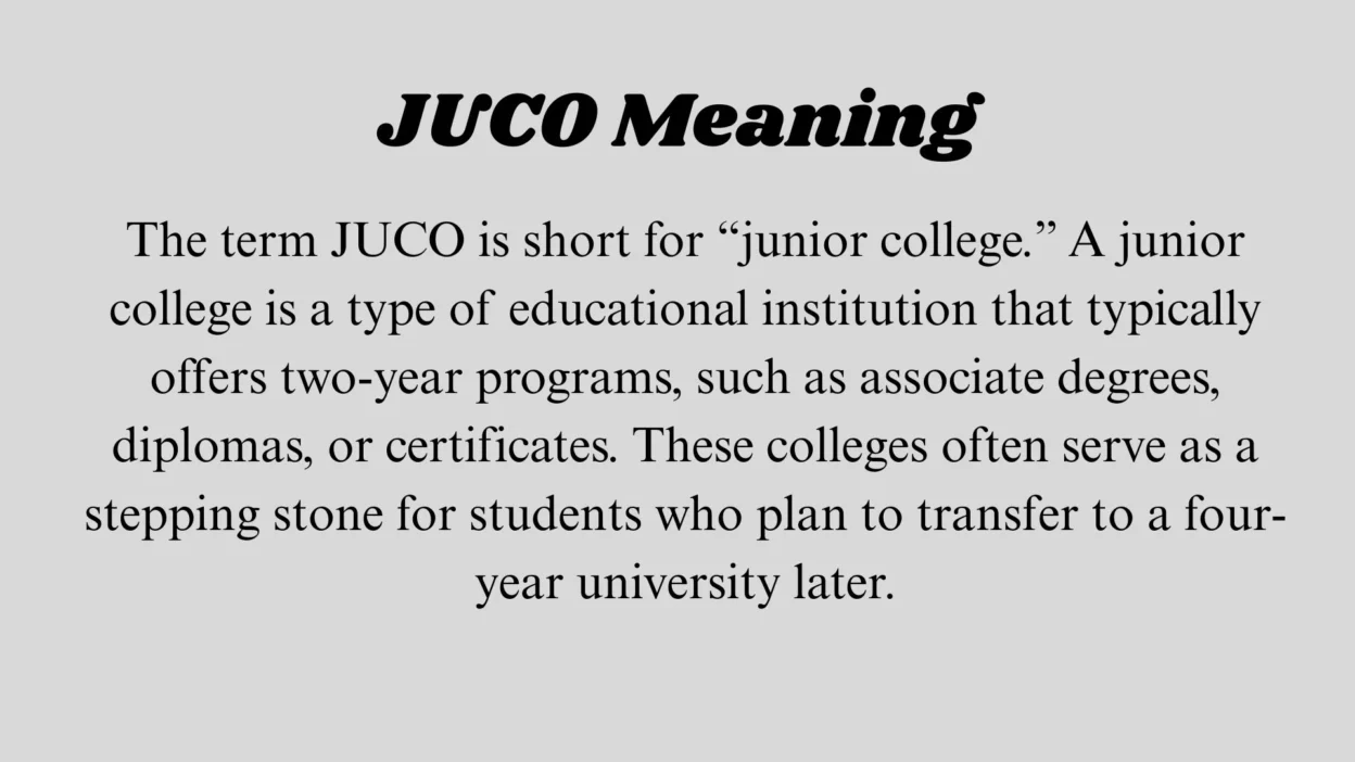 JUCO Meaning