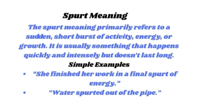 Spurt Meaning