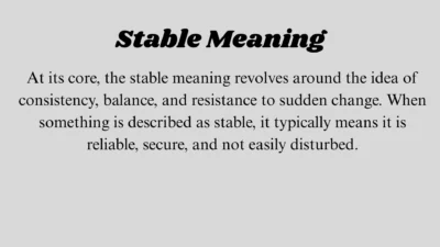 Stable Meaning