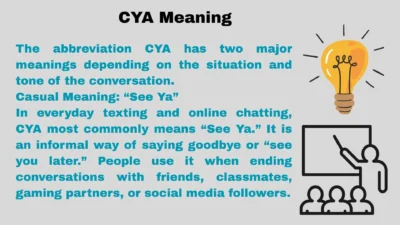 CYA Meaning