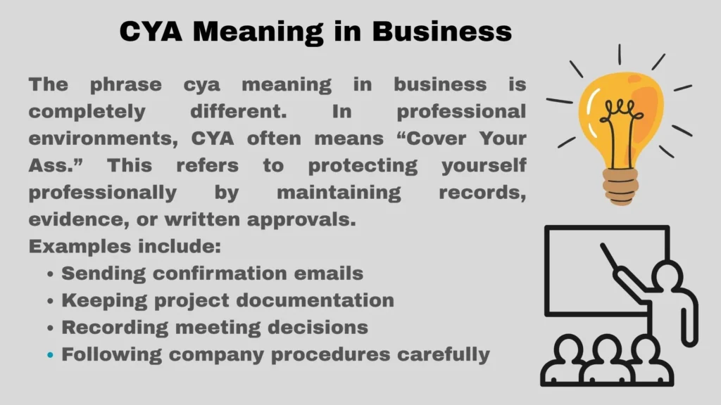 CYA Meaning in Business