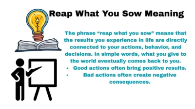 Reap What You Sow Meaning